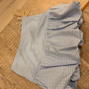 Astr Blue Checkered Skirt